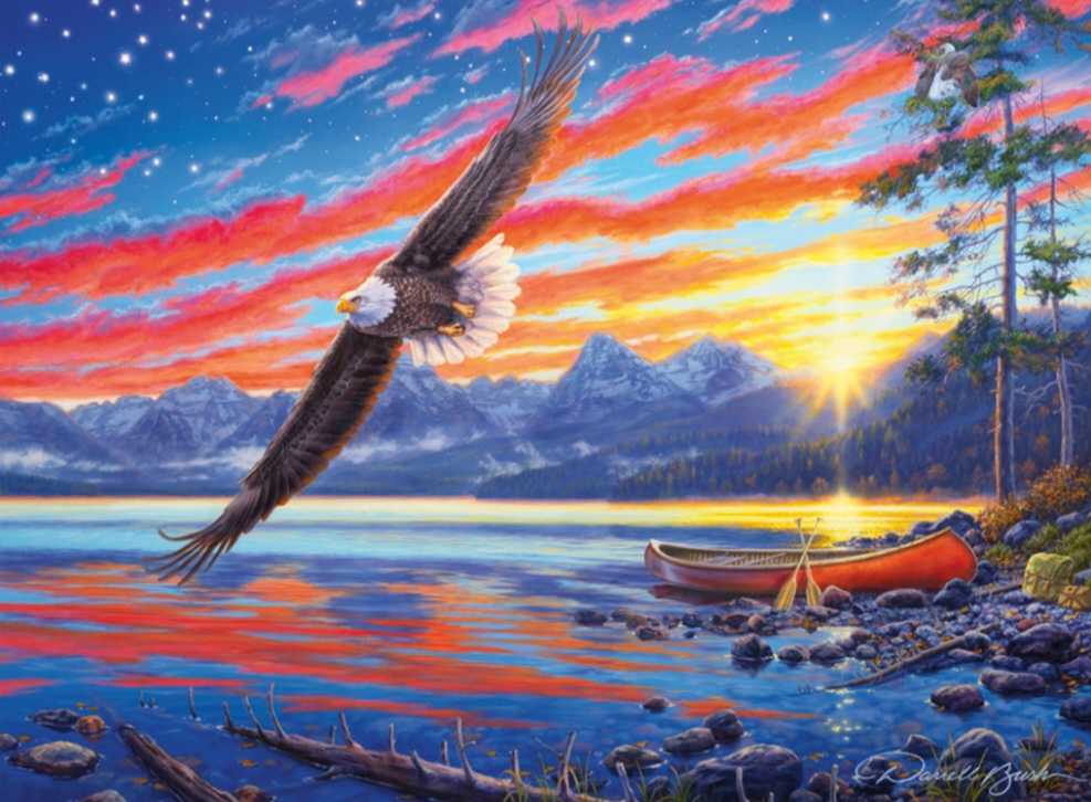 Star-Spangled Sunset - Buffalo puzzle collectible [Barcode 079346120178] - Main Image 2