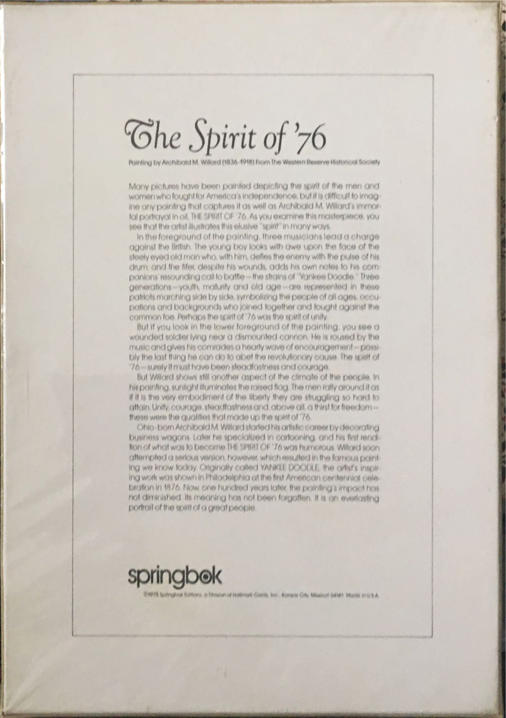 The Spirit Of ‘76 - Springbok puzzle collectible - Main Image 2