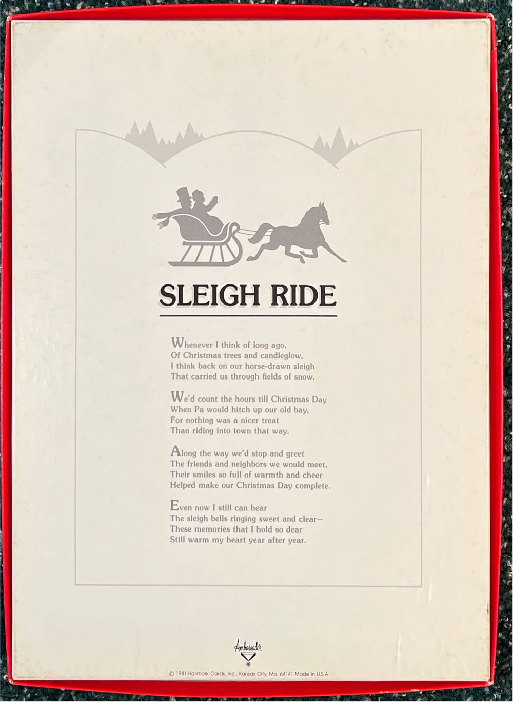 Sleigh Ride - 516, 12/7/23 - Ambassador/Hallmark puzzle collectible - Main Image 2