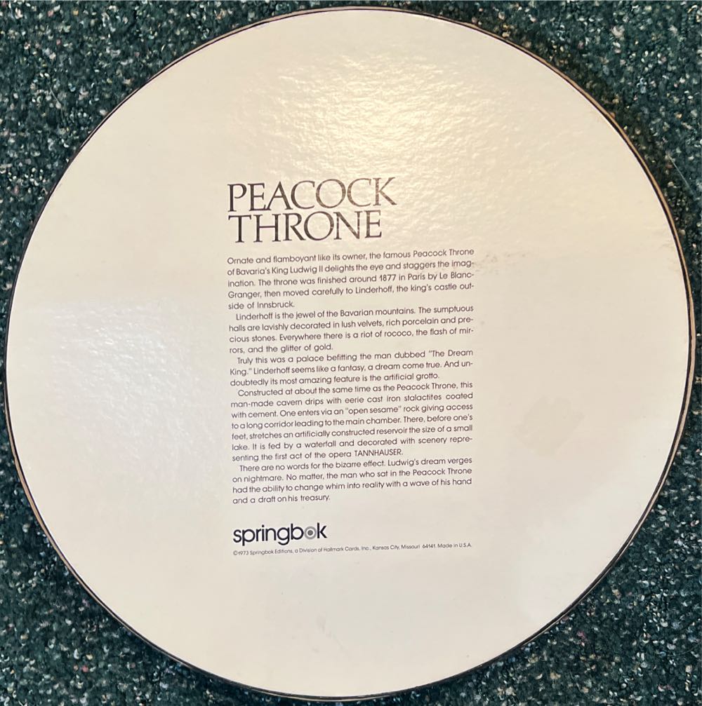 Peacock Throne - SOLD - Springbok puzzle collectible - Main Image 2