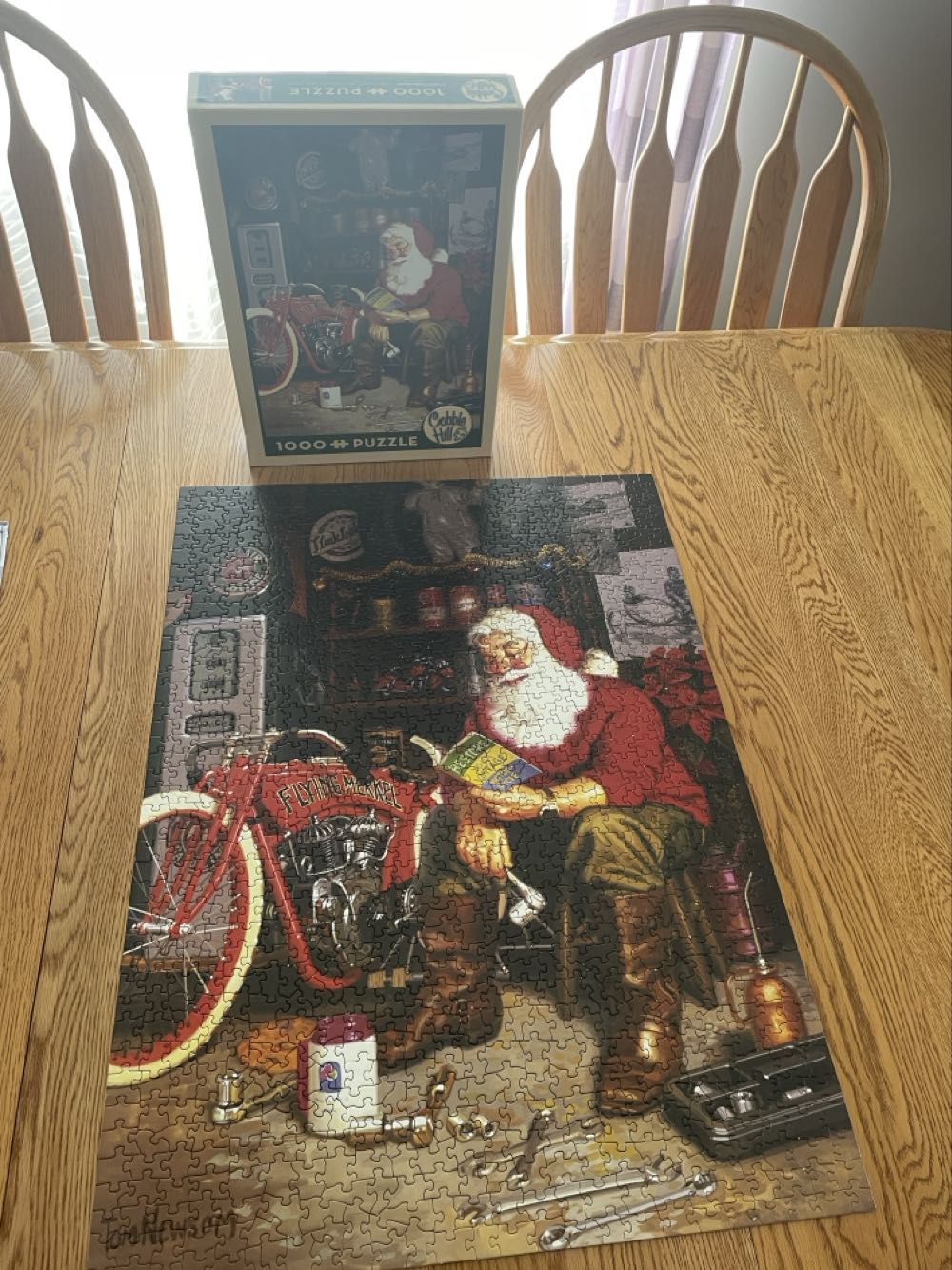 Santa’s Flying Merkel - Cobble Hill puzzle collectible [Barcode 625012516983] - Main Image 2