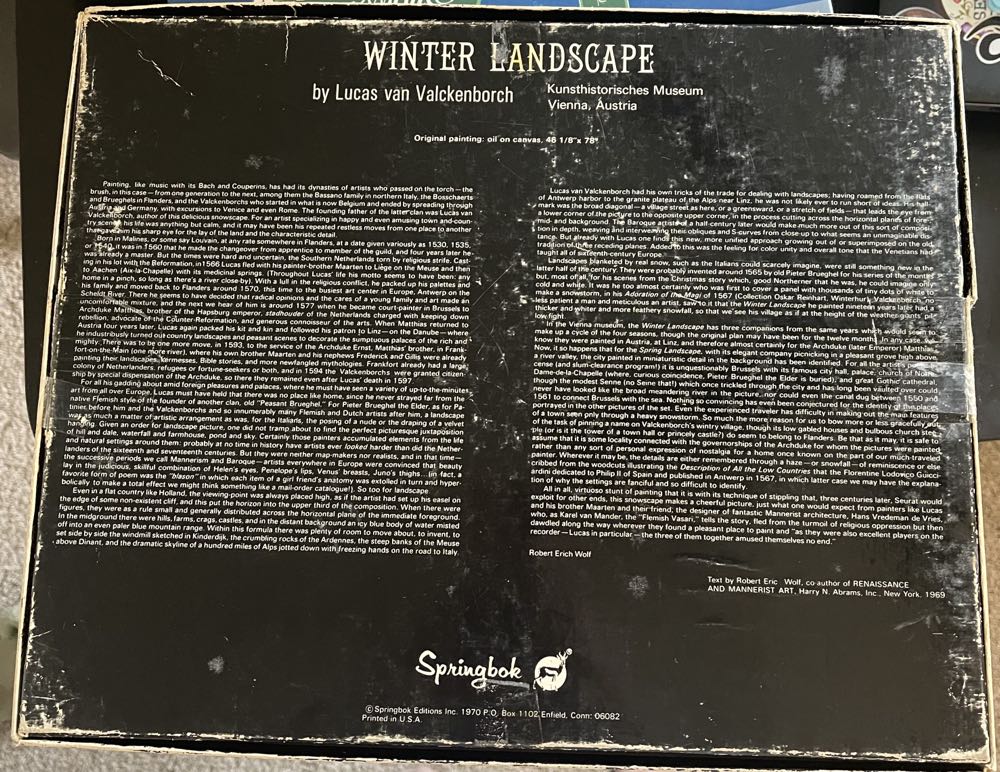 Winter Landscape - Springbok puzzle collectible - Main Image 2