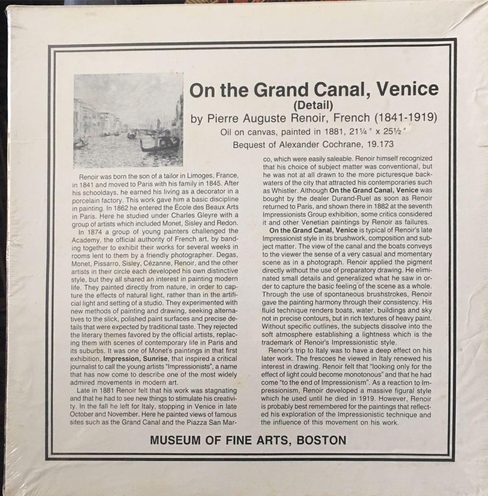 On The Grand Canal, Venice - Battle Road Press puzzle collectible - Main Image 2
