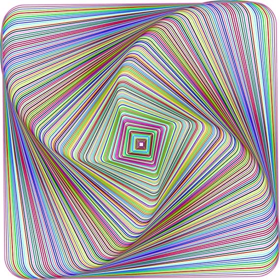 Twisted 3D Colorful Squares - Bgraamiens puzzle collectible - Main Image 2