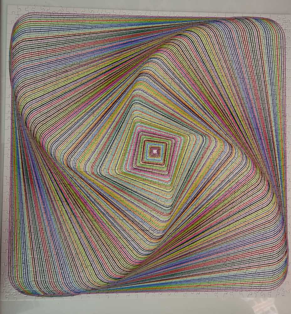 Twisted 3D Colorful Squares - Bgraamiens puzzle collectible - Main Image 3
