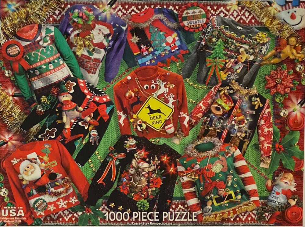 ZZ - Ugly Christmas Sweaters (SOLD) - White Mountain puzzle collectible [Barcode 724819257645] - Main Image 2