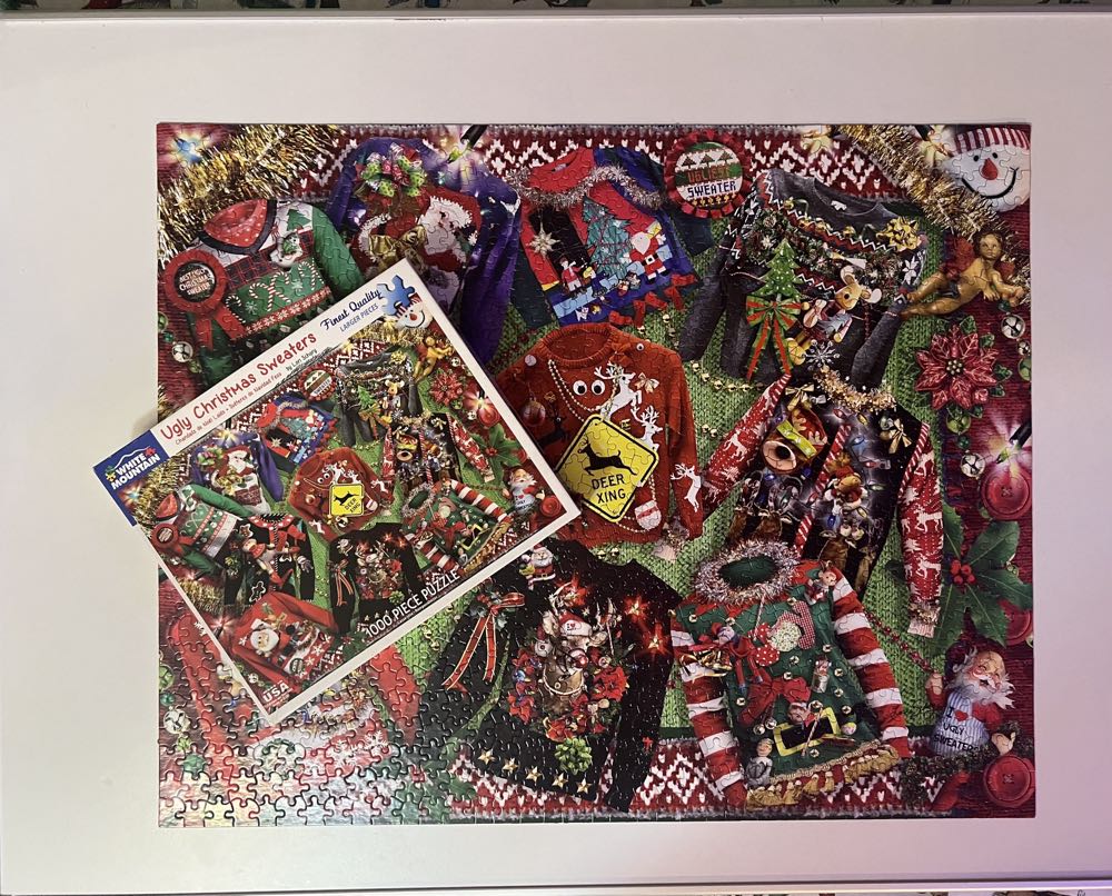 ZZ - Ugly Christmas Sweaters (SOLD) - White Mountain puzzle collectible [Barcode 724819257645] - Main Image 4