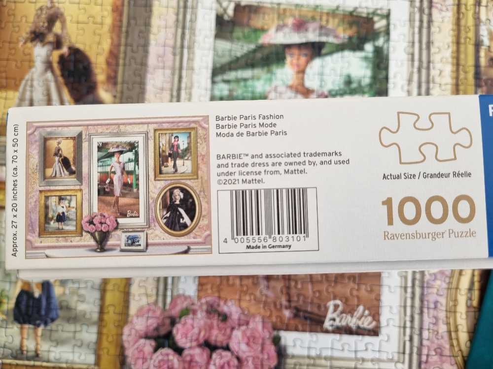 Barbie - Paris Fashion - Ravensburger puzzle collectible [Barcode 4005556803101] - Main Image 4