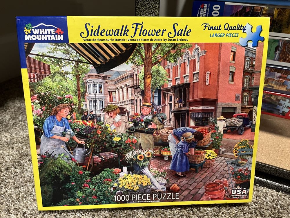 Sidewalk Flower Sale - White Mountain puzzle collectible [Barcode 724819260676] - Main Image 2