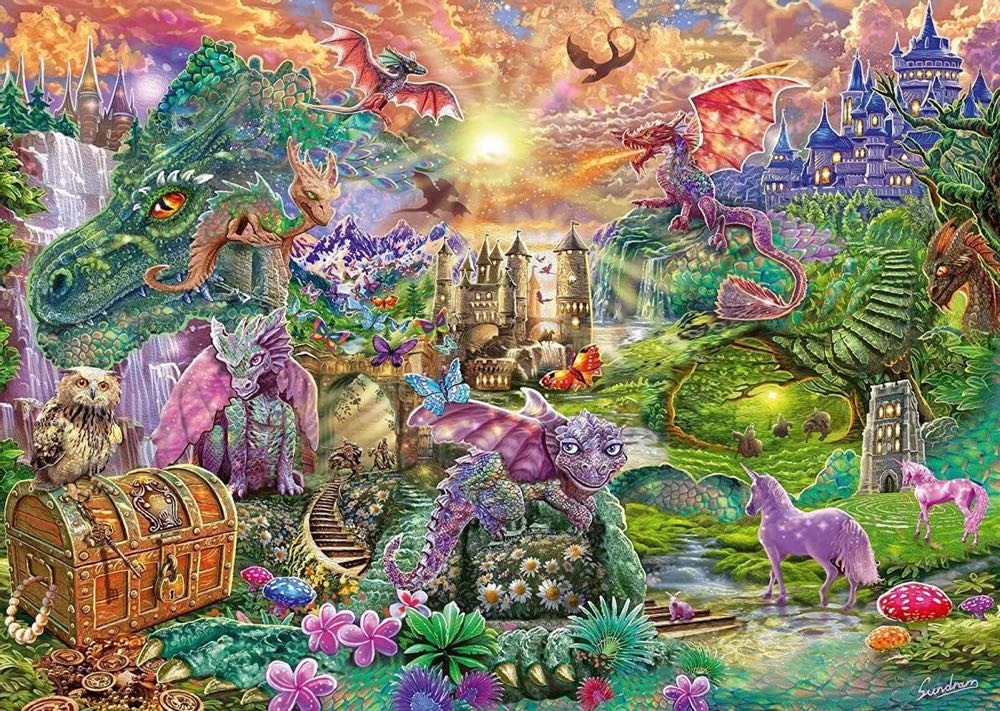 Betoverd Drakenland/Enchanted Dragon Land - Schmidt puzzle collectible [Barcode 4001504589660] - Main Image 2