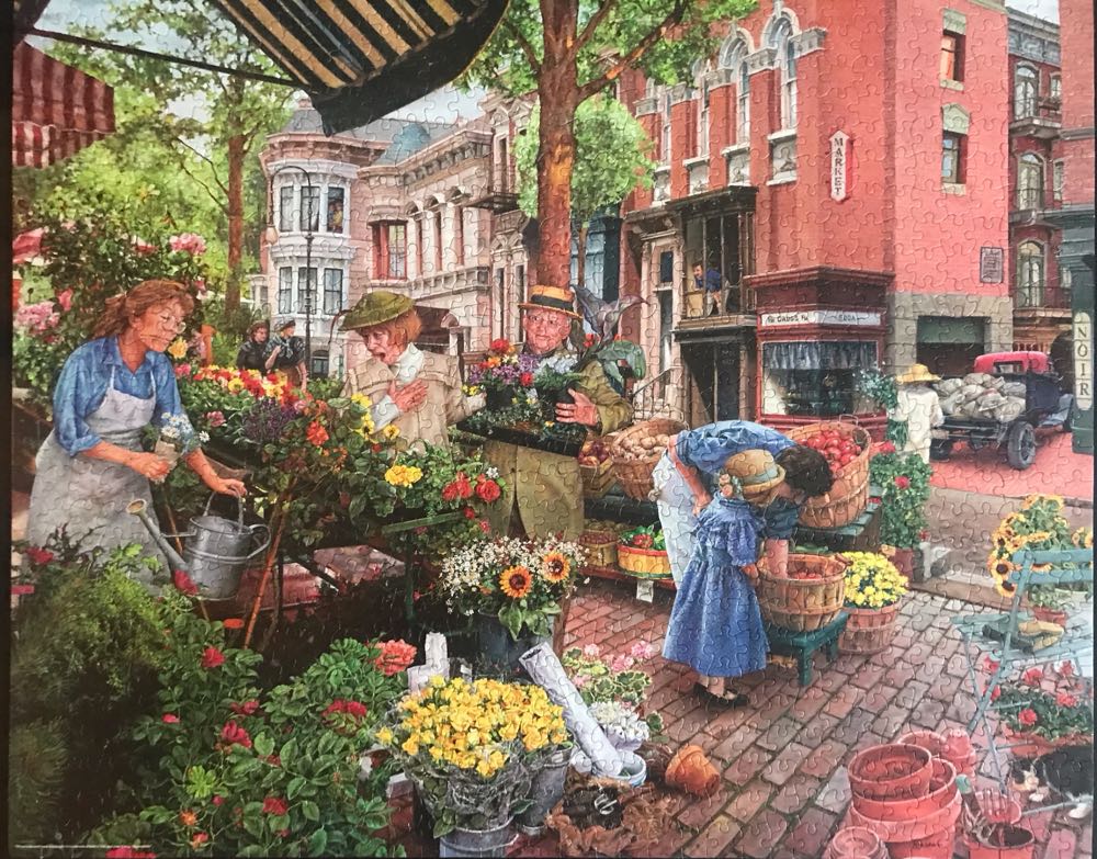 Sidewalk Flower Sale - White Mountain puzzle collectible - Main Image 2