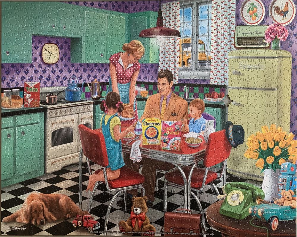 Breakfast Table  — Completed - White Mountain puzzle collectible [Barcode 724819265022] - Main Image 3
