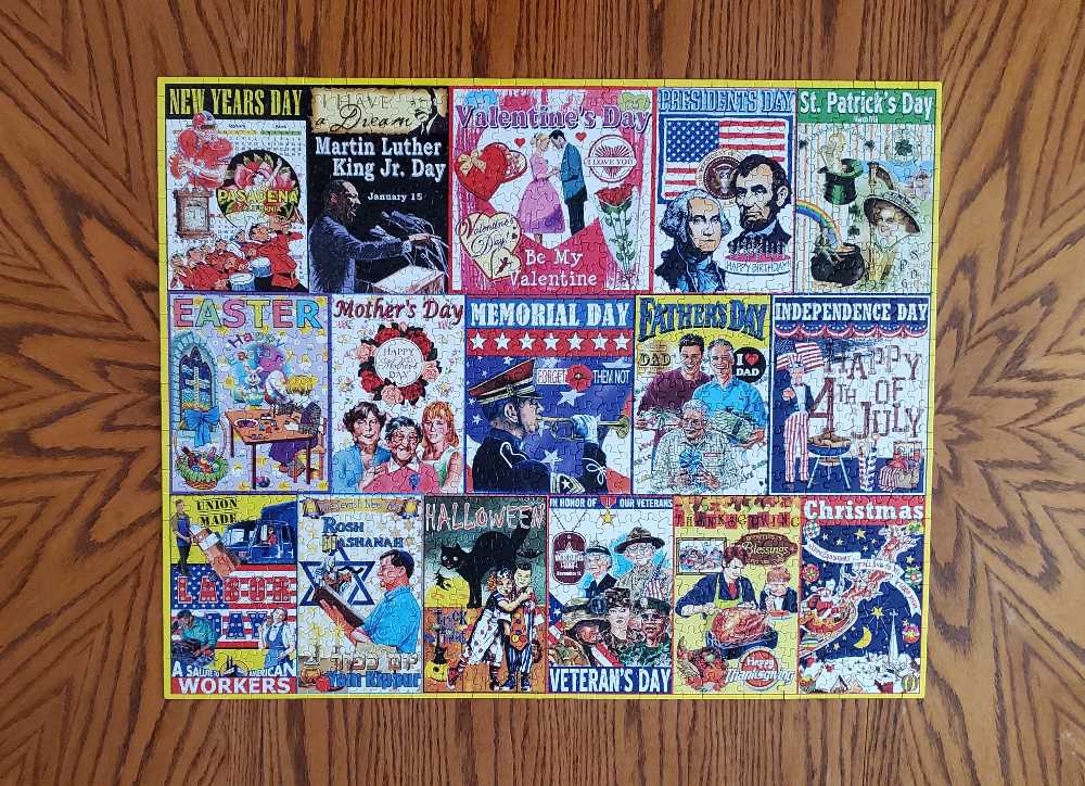 Holidays Calendar - White Mountain puzzle collectible [Barcode 724819264582] - Main Image 2