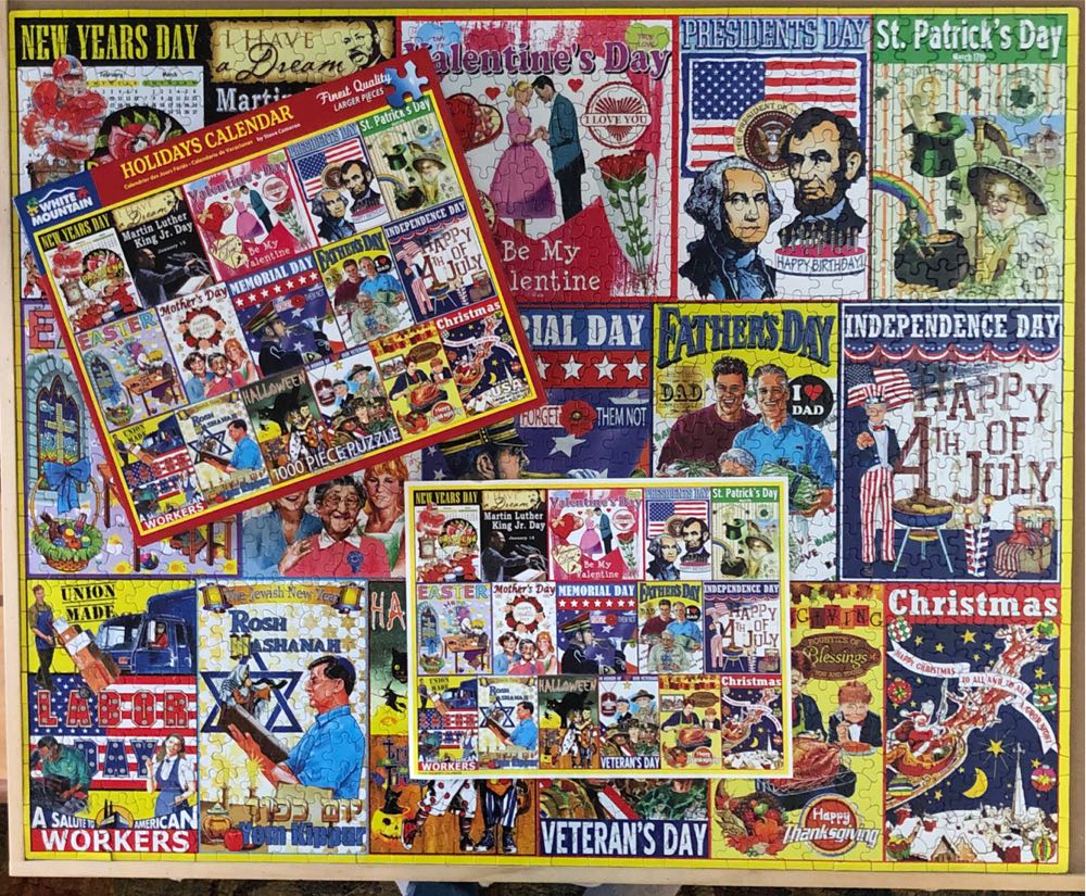 Holidays Calendar - White Mountain puzzle collectible [Barcode 724819264582] - Main Image 4