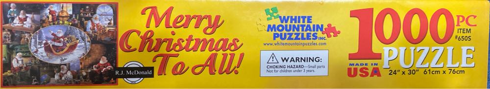 Merry Christmas to All - White Mountain puzzle collectible [Barcode 724819252367] - Main Image 3