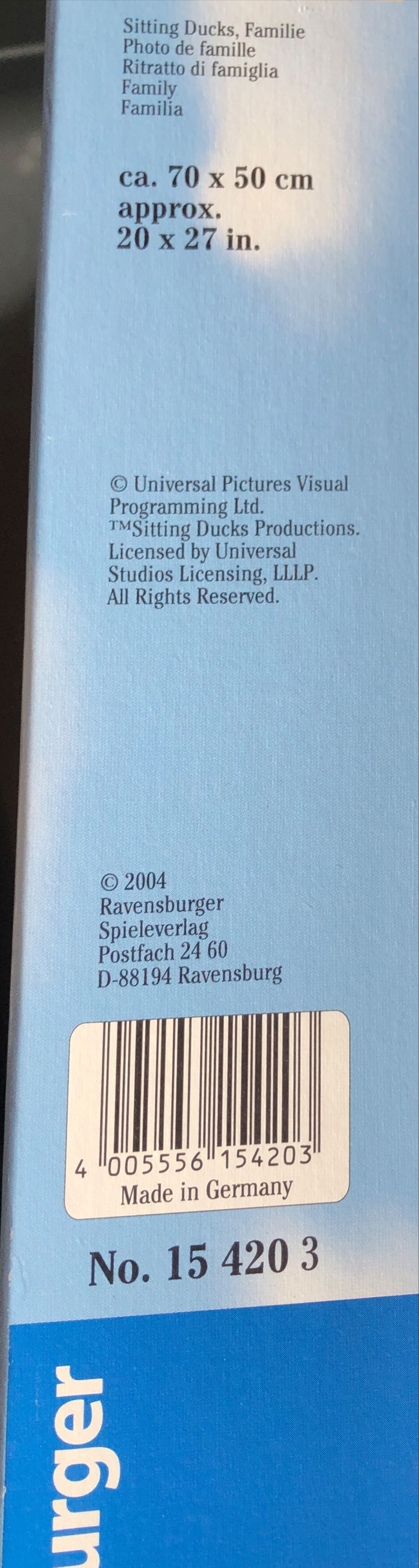 Sitting Ducks Family - Ravensburger puzzle collectible [Barcode 4005556154203] - Main Image 2