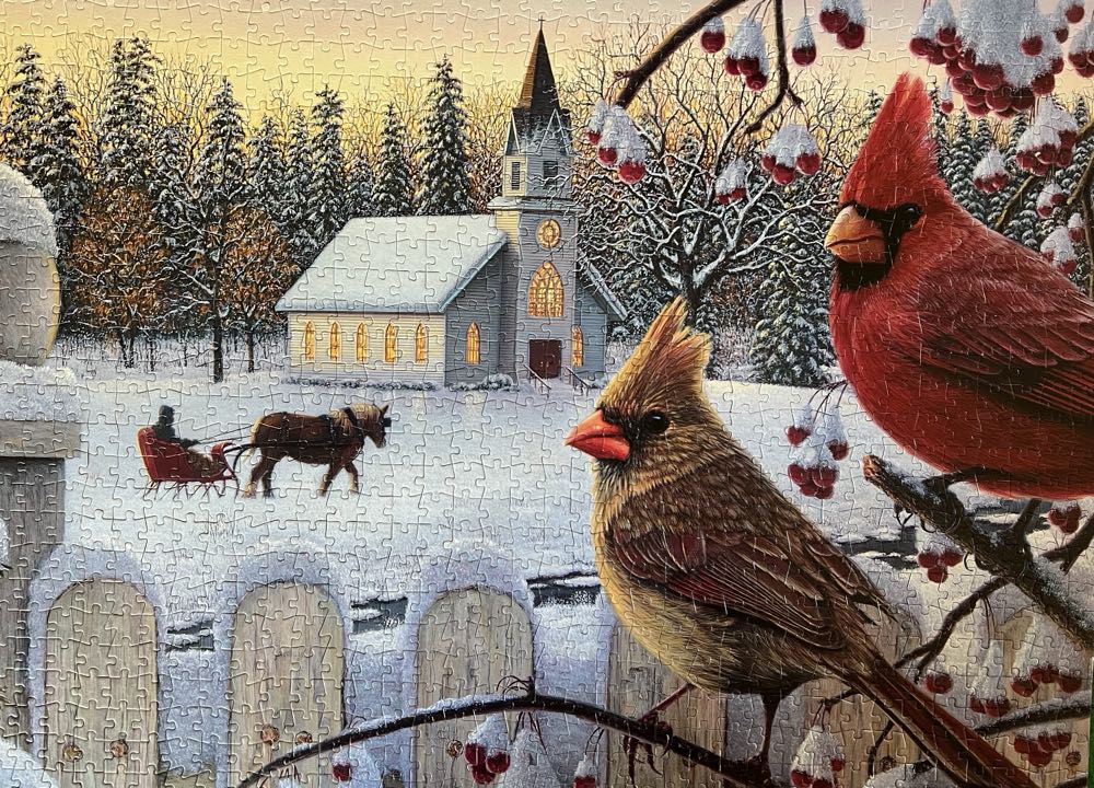 White Crimson Morning - Buffalo Games puzzle collectible [Barcode 079346116256] - Main Image 2