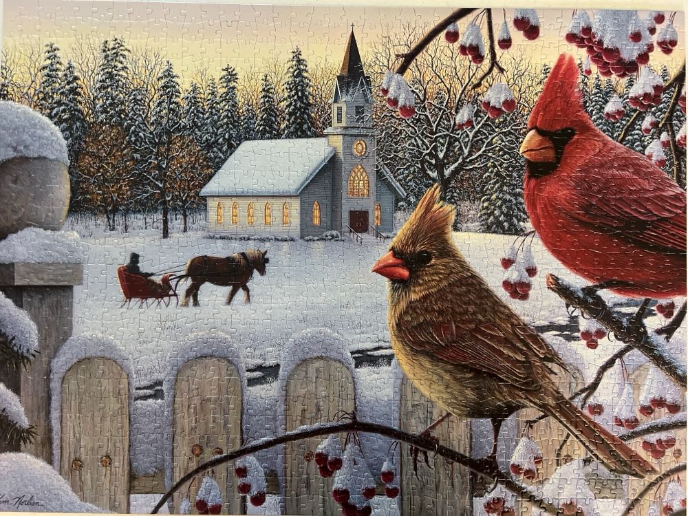 White Crimson Morning - Buffalo Games puzzle collectible [Barcode 079346116256] - Main Image 3