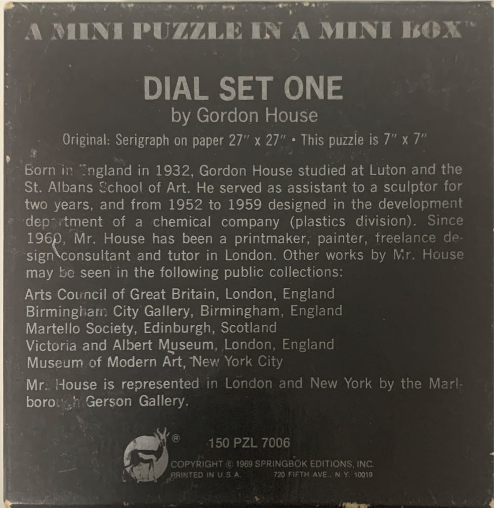 Dial Set One - Mini - Springbok puzzle collectible - Main Image 3