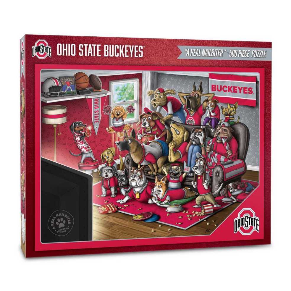 Youthefan Ncaa Ohio State Buckeyes Ncaa Purebred Fans A Real Nailbiter Team Colors 500 Piece - Purebred Puzzles puzzle collectible [Barcode 810052503097] - Main Image 2