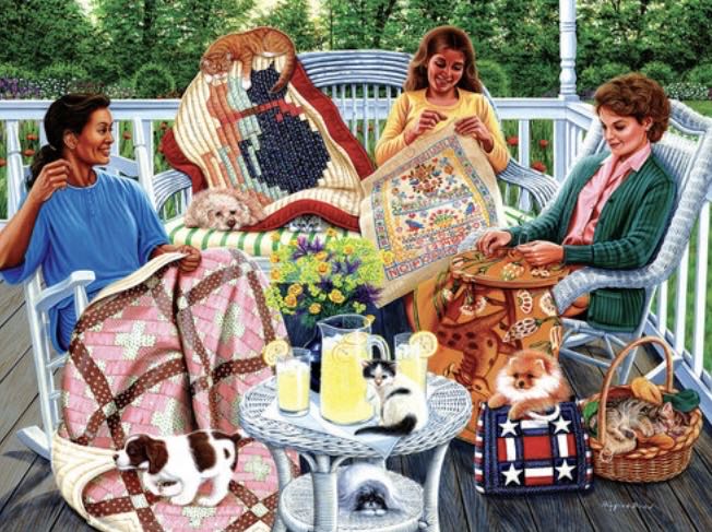 Back Porch - SunsOut puzzle collectible - Main Image 1