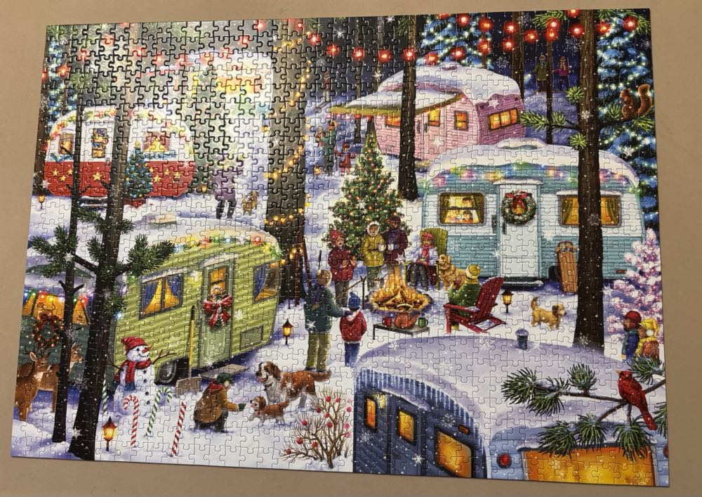 Camping for Christmas - Vermont Christmas Company puzzle collectible - Main Image 2