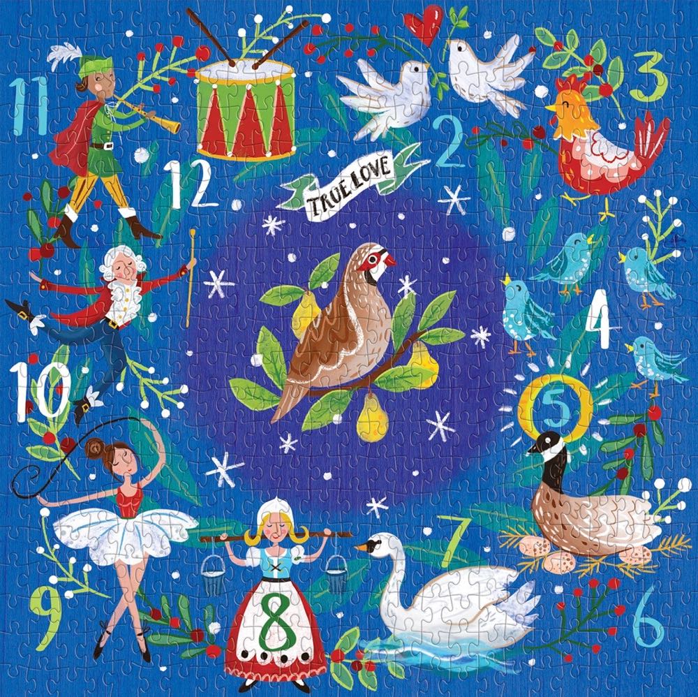 Twelve Days Wreath - Galison puzzle collectible [Barcode 9780735371194] - Main Image 2