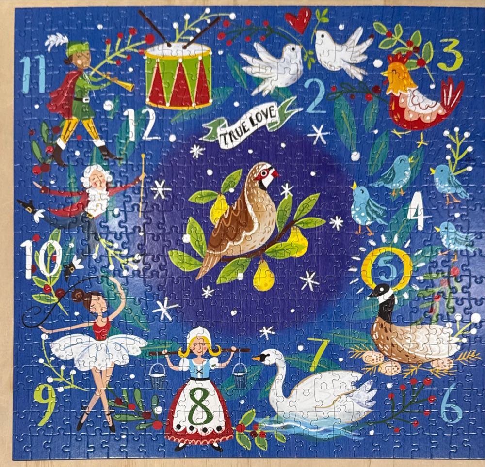 Twelve Days Wreath - Galison puzzle collectible [Barcode 9780735371194] - Main Image 4