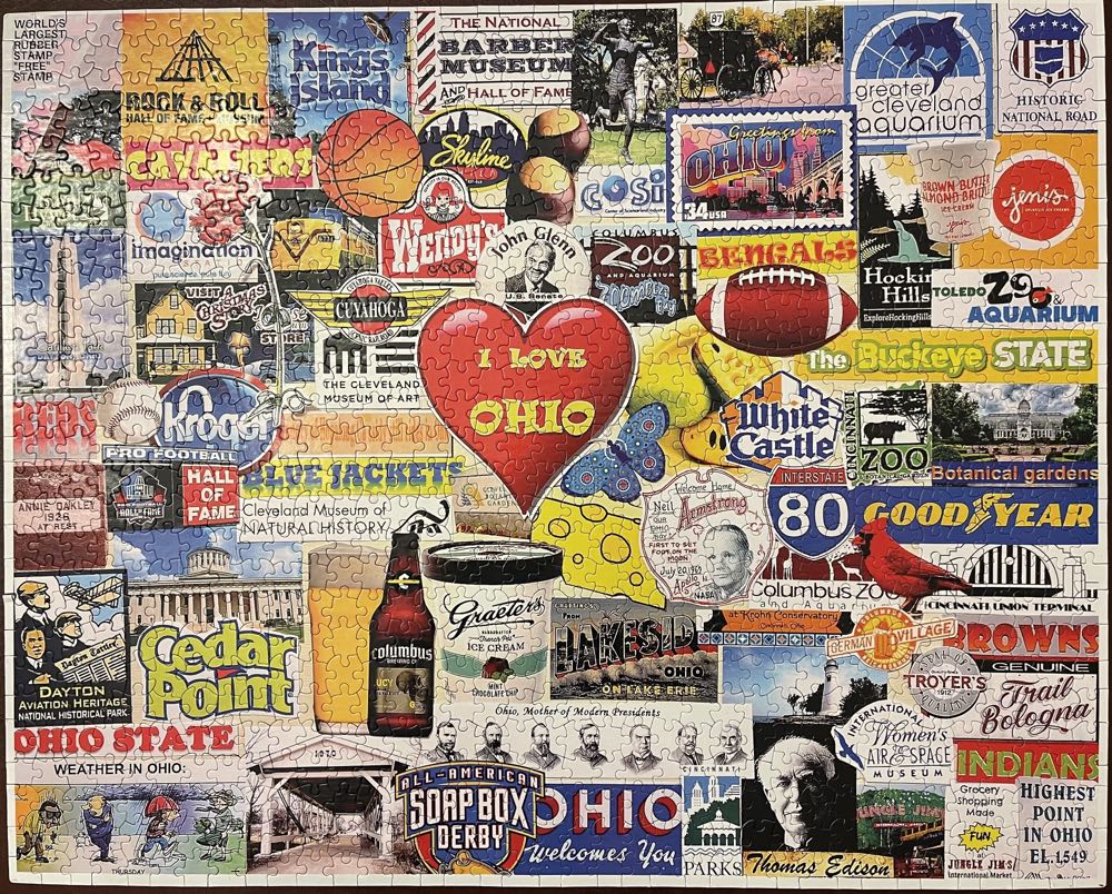 I Love Ohio[KEEPER] - White Mountain puzzle collectible [Barcode 724819263370] - Main Image 2