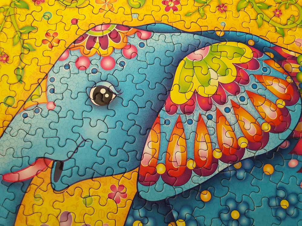 Groovy Animals - Elephant - Ceaco puzzle collectible [Barcode 021081291989] - Main Image 3