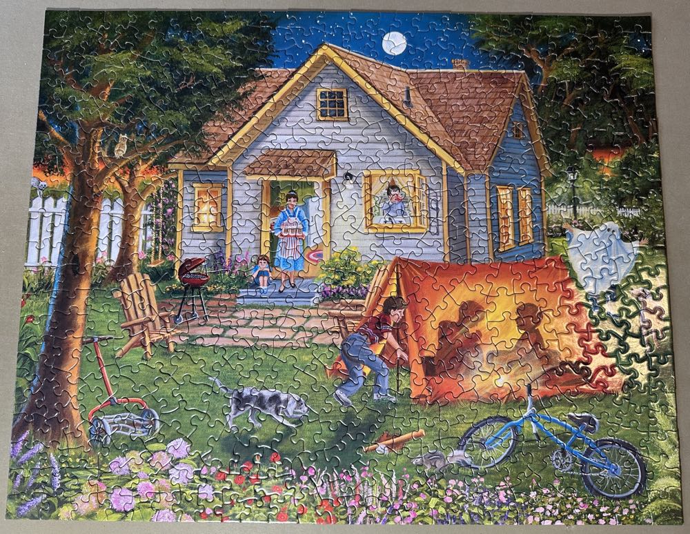 Backyard Camping - Bits & Pieces Puzzle puzzle collectible [Barcode 704812406226] - Main Image 2