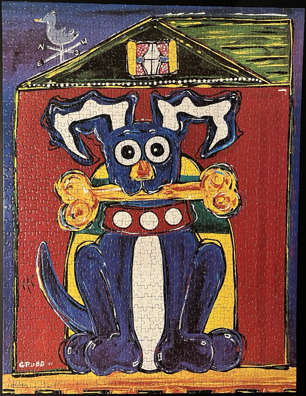 Happy Dog - Milton Bradley puzzle collectible [Barcode 032244048951] - Main Image 4