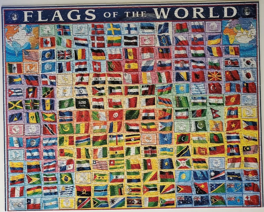 Flags Of The World - White Mountain puzzle collectible [Barcode 724819248605] - Main Image 3