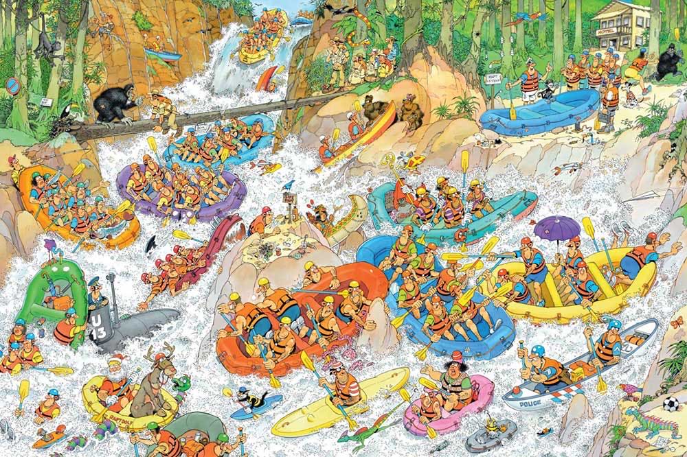 Wild Water Rafting - Jumbo puzzle collectible [Barcode 8710126190173] - Main Image 2