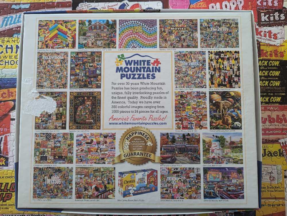 Candy Wrappers 862E - White Mountain puzzle collectible [Barcode 724819254378] - Main Image 4