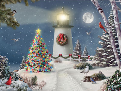 Coastal Holiday Lights - Bits & Pieces puzzle collectible [Barcode 192949007681] - Main Image 2