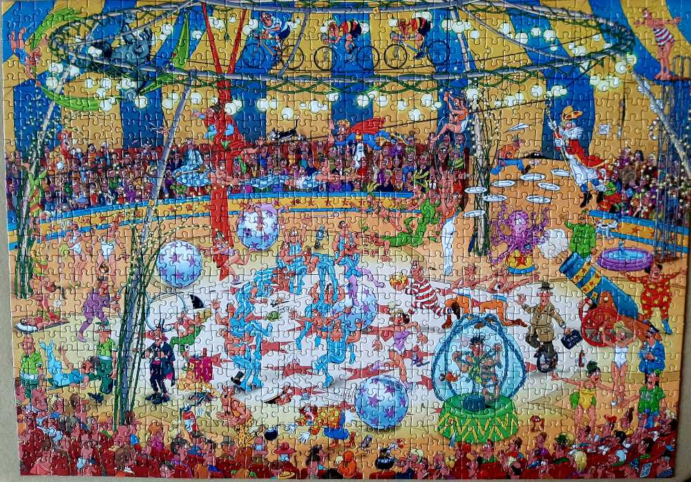 Acrobaten Circus - Jumbo 1000 puzzle collectible [Barcode 8710126190890] - Main Image 2