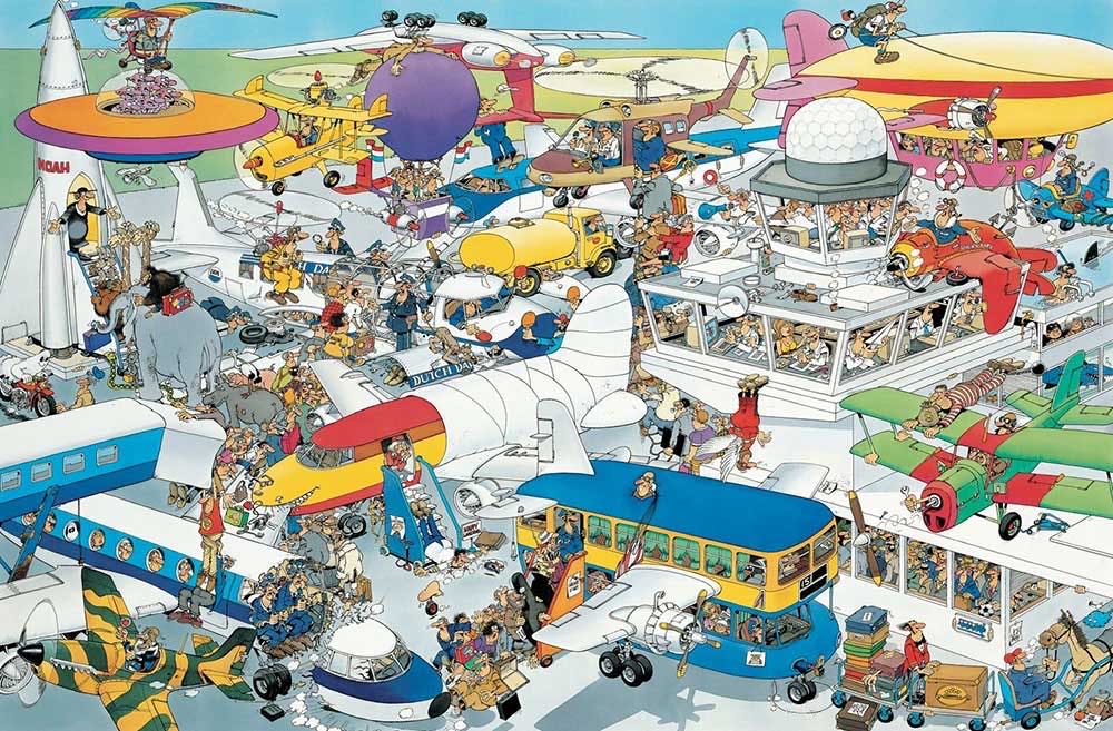 Vliegveld - Jumbo 1000 puzzle collectible [Barcode 8710126812556] - Main Image 2