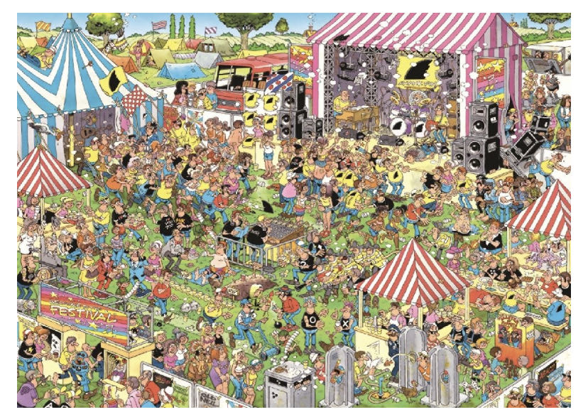 Pop Festival - Jumbo 1000 puzzle collectible [Barcode 8710126190289] - Main Image 2