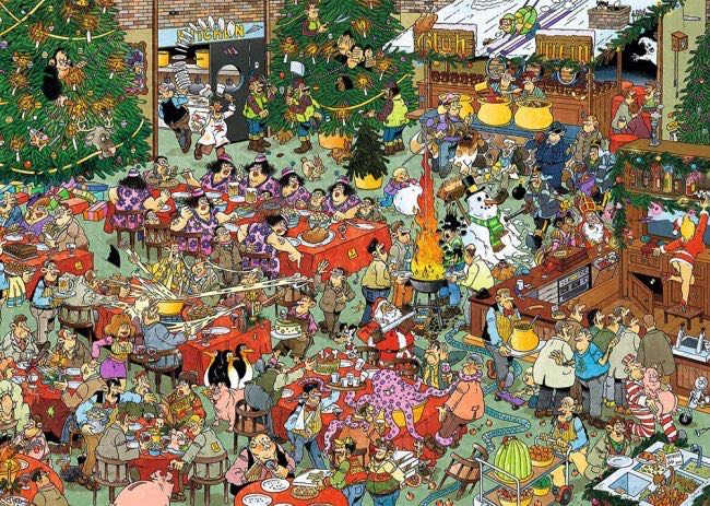 19080 (a) Christmas Diner - Jumbo puzzle collectible - Main Image 2