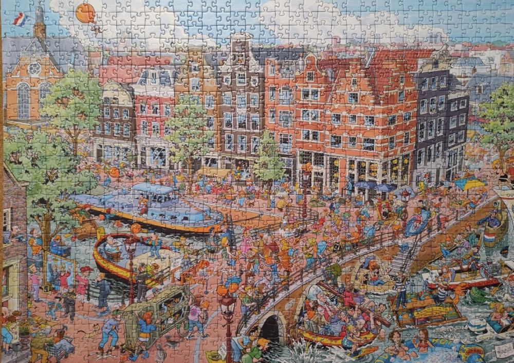 Cities Of The World Amsterdam Prinsengracht Brouwersgracht Checken Sz12 - Ravensburger puzzle collectible [Barcode 4005556164295] - Main Image 4