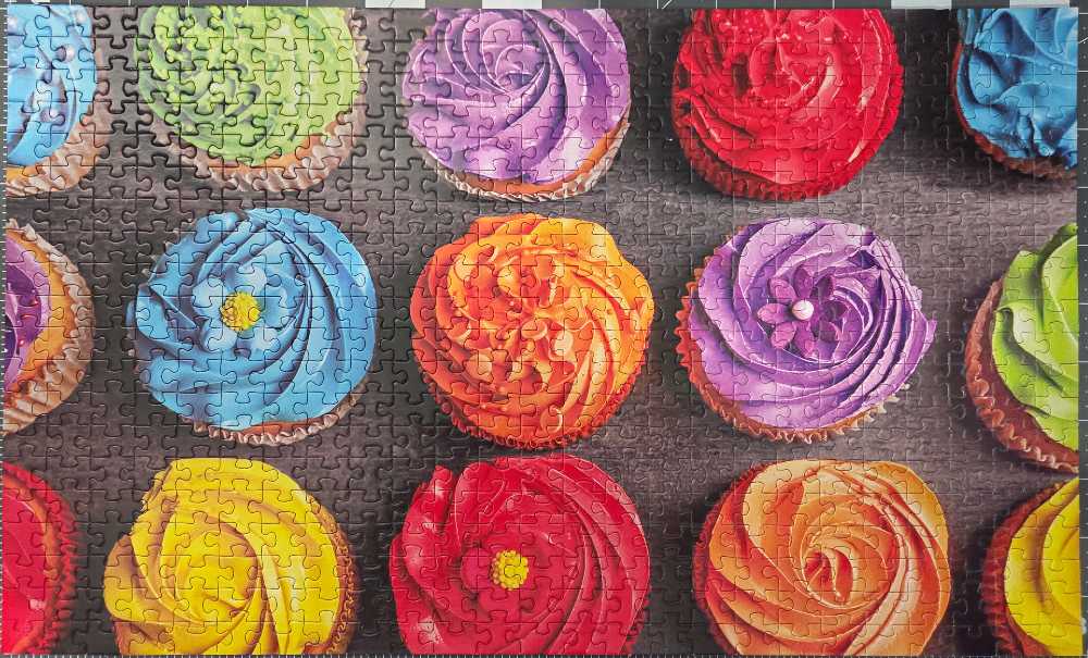 Tasty Colorful Cupcakes - Puzzlebug / Cra-Z-Art puzzle collectible [Barcode 639277527677] - Main Image 2