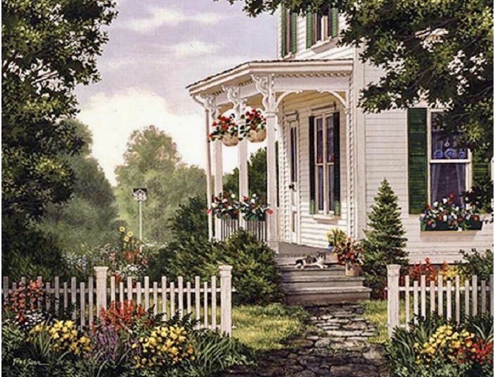 Fred Swan Summer Cat - White Mountain Puzzles, Inc. puzzle collectible [Barcode 724819247769] - Main Image 2