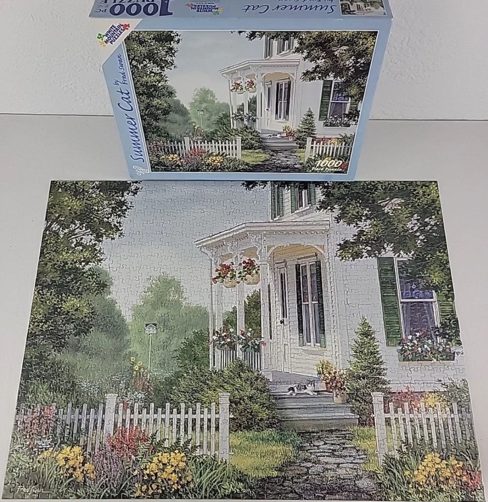 Fred Swan Summer Cat - White Mountain Puzzles, Inc. puzzle collectible [Barcode 724819247769] - Main Image 4