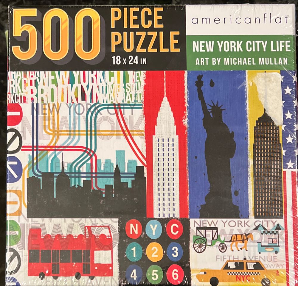 New York City Life - American Flat 🇺🇸 puzzle collectible [Barcode 810029118255] - Main Image 1
