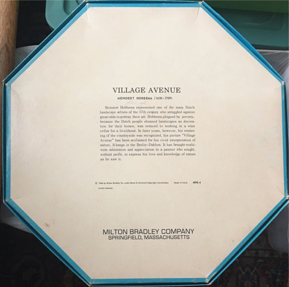 Village Avenue - Octagon - Milton Bradley Company puzzle collectible - Main Image 2