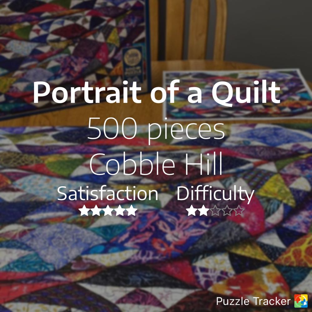 Portrait Of A Quilt - Cobble Hill puzzle collectible [Barcode 625012850797] - Main Image 2