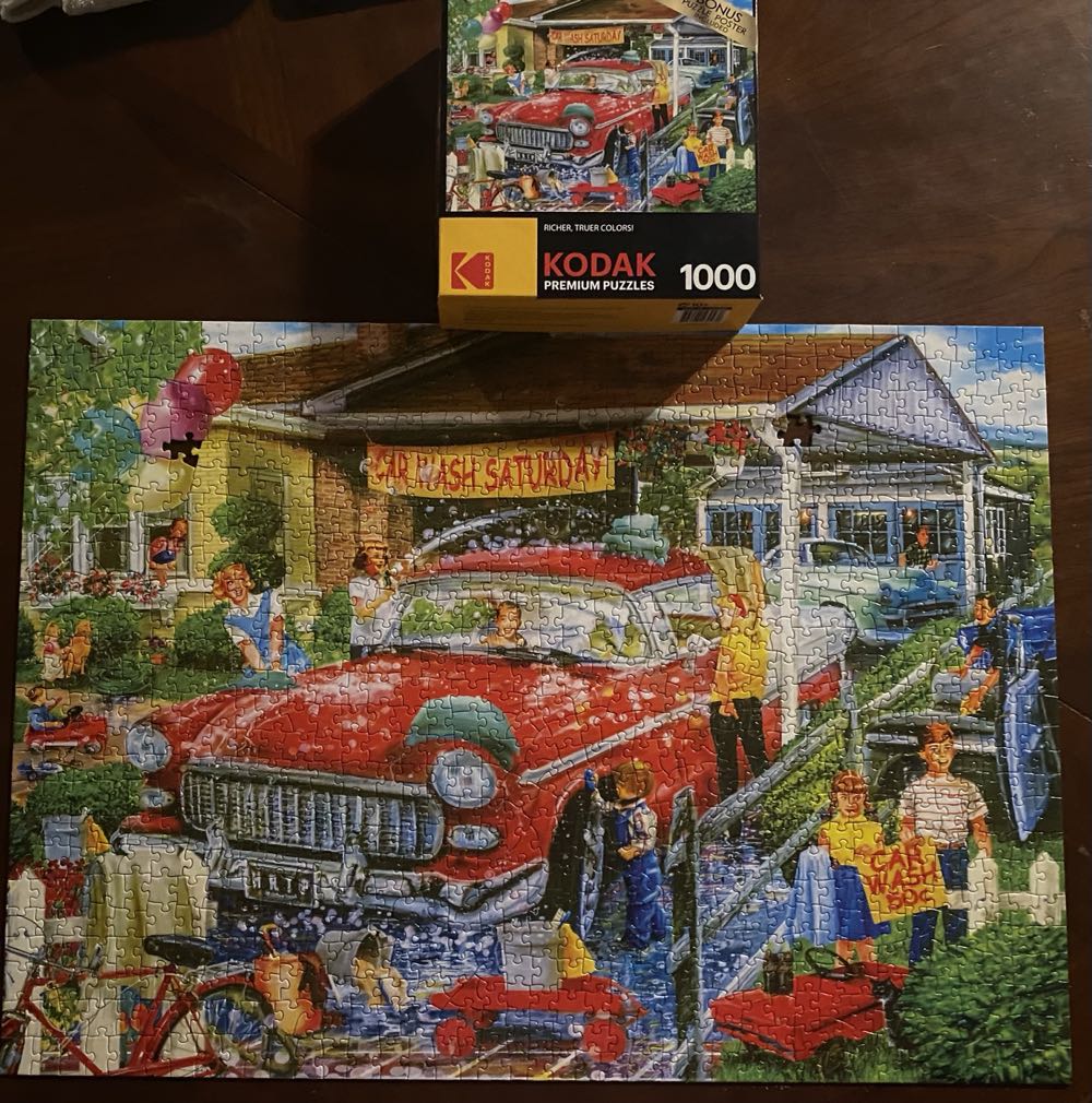 Car Wash Saturday - Rose Art puzzle collectible [Barcode 4895145430470] - Main Image 2