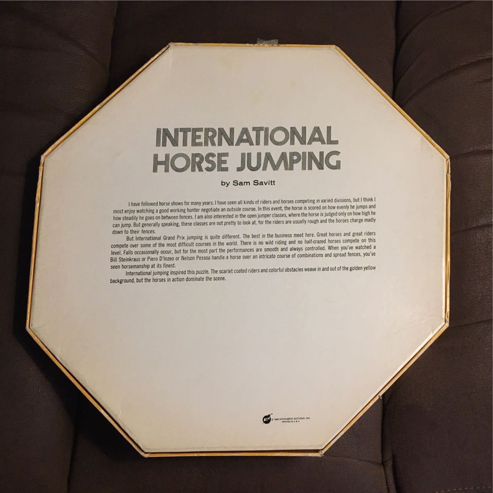 International Horse Jumping - Octagon - Springbok puzzle collectible - Main Image 2