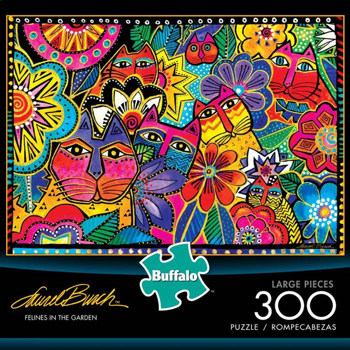 Felines in the Garden - Buffalo Games puzzle collectible [Barcode 079346024711] - Main Image 2